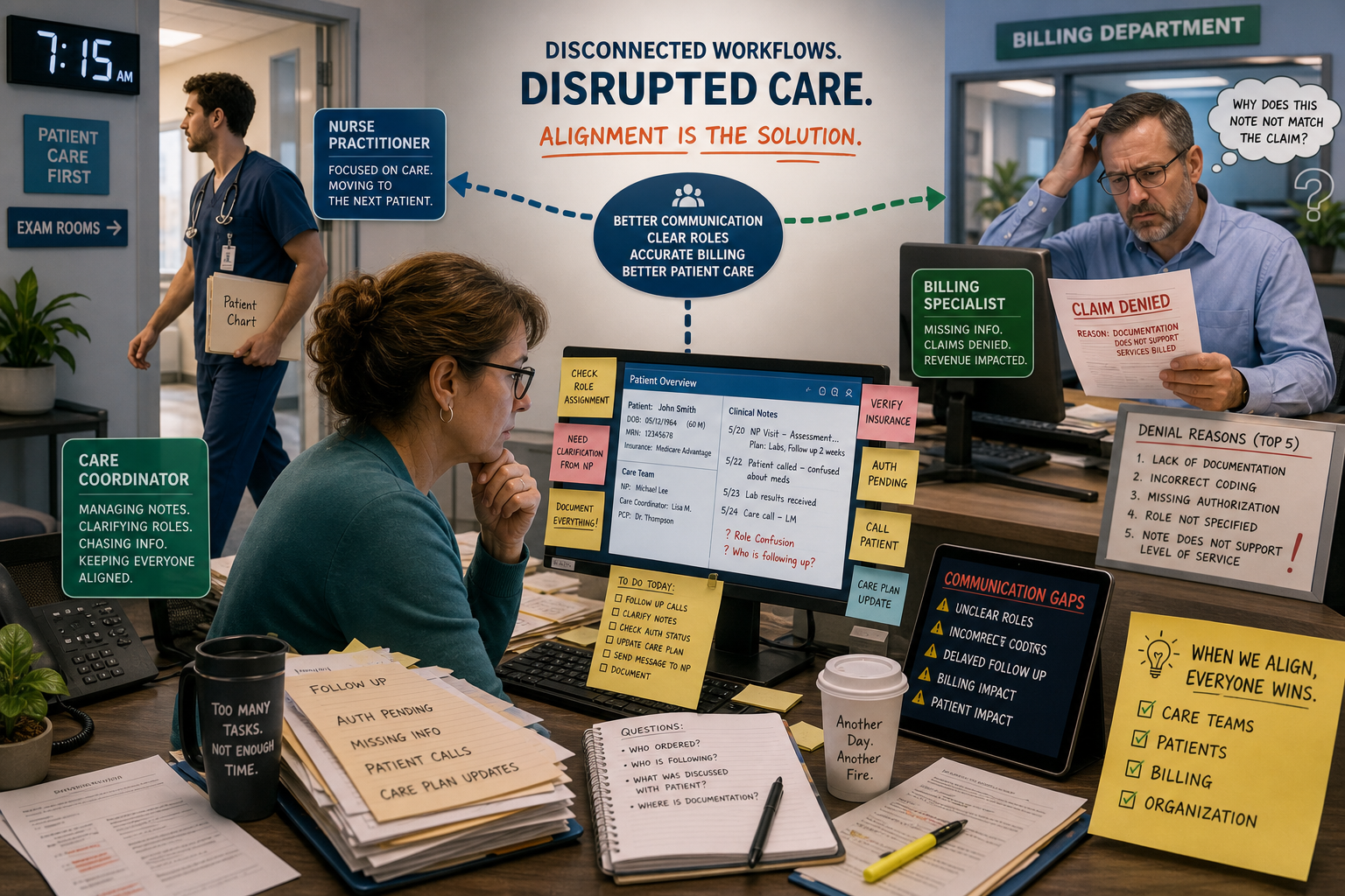 Healthcare's Real Problem Isn't Staffing. It's Notes, Roles, and Billing That Don't Agree