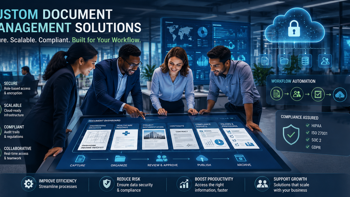 Custom Document Management Solutions for Secure, Scalable, and Compliant Workflows