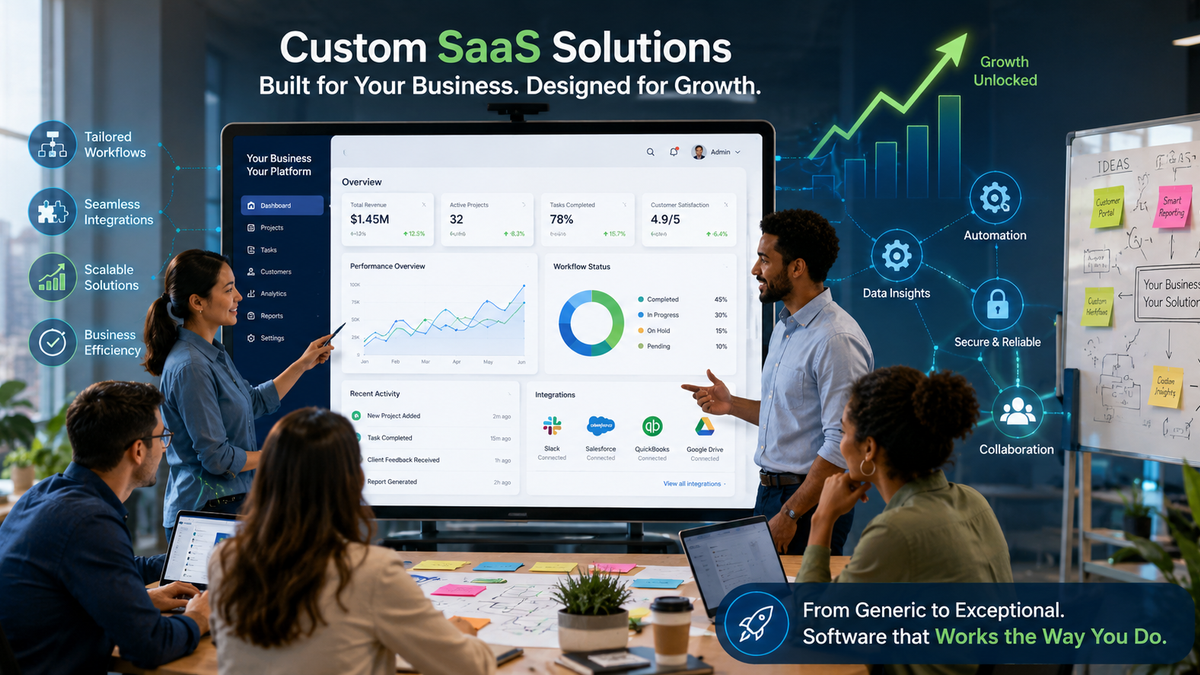 Custom SaaS Solutions Engineered for Growth, Agility, and Business Efficiency