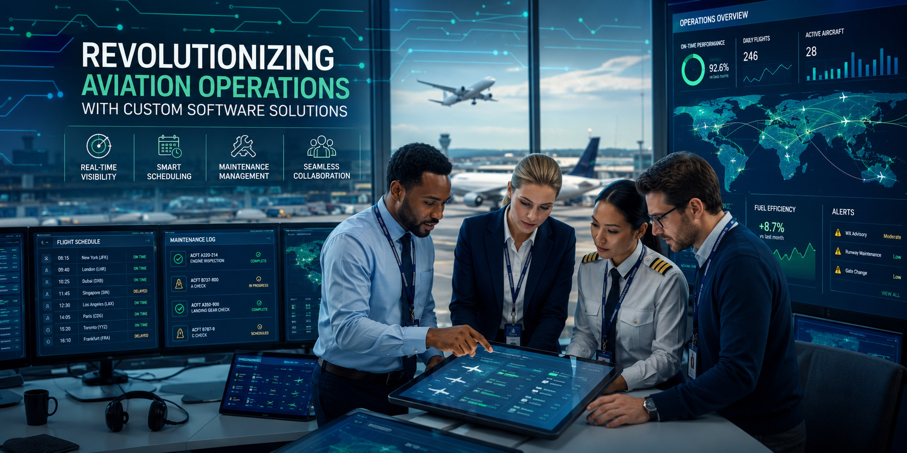 Revolutionizing Aviation Operations with Custom Software Solutions