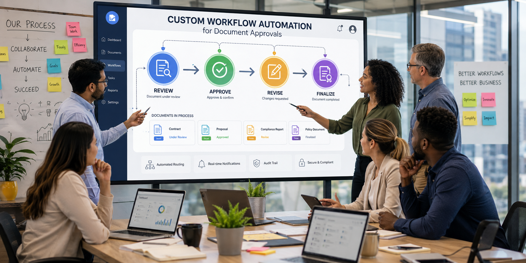 How Custom Workflow Automation Streamlines Business Document Approvals