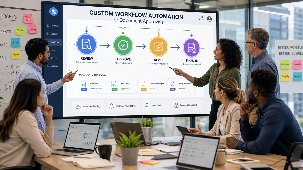 How Custom Workflow Automation Streamlines Business Document Approvals