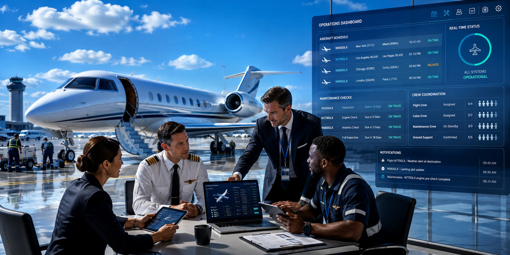 Enhancing Private Aviation Operations with Structured Scheduling and Workflow Solutions