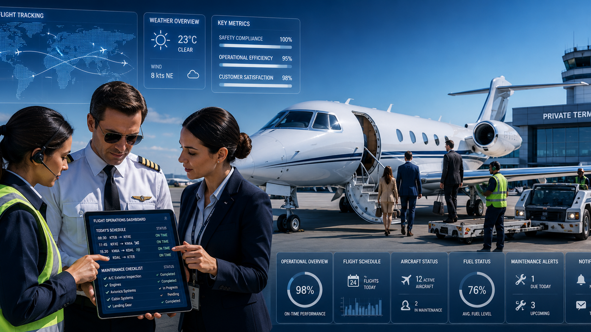 Optimizing Private Aviation Through Intelligent Workflow and Operations Management Systems