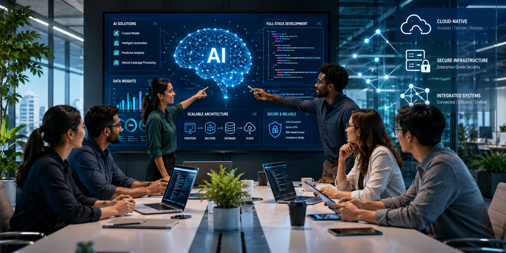 Custom AI Full-Stack Development Services by GLXY Software Solutions