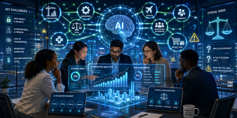 Challenges and Risks of Artificial Intelligence in Modern Business Systems