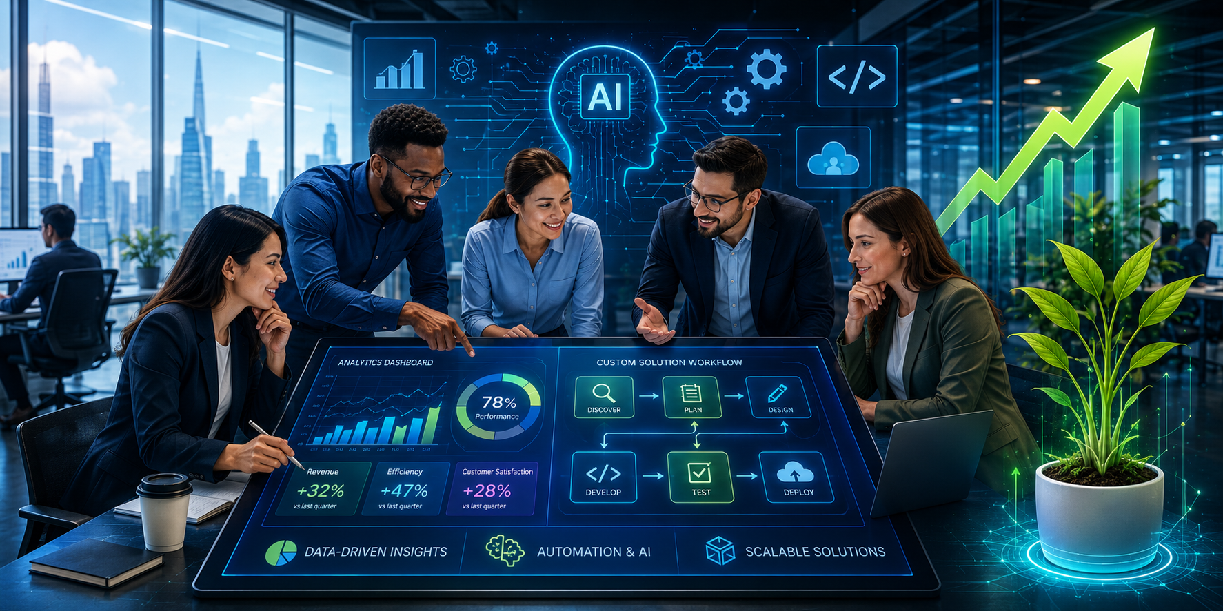 Custom Software and AI Solutions Designed to Help Your Business Grow