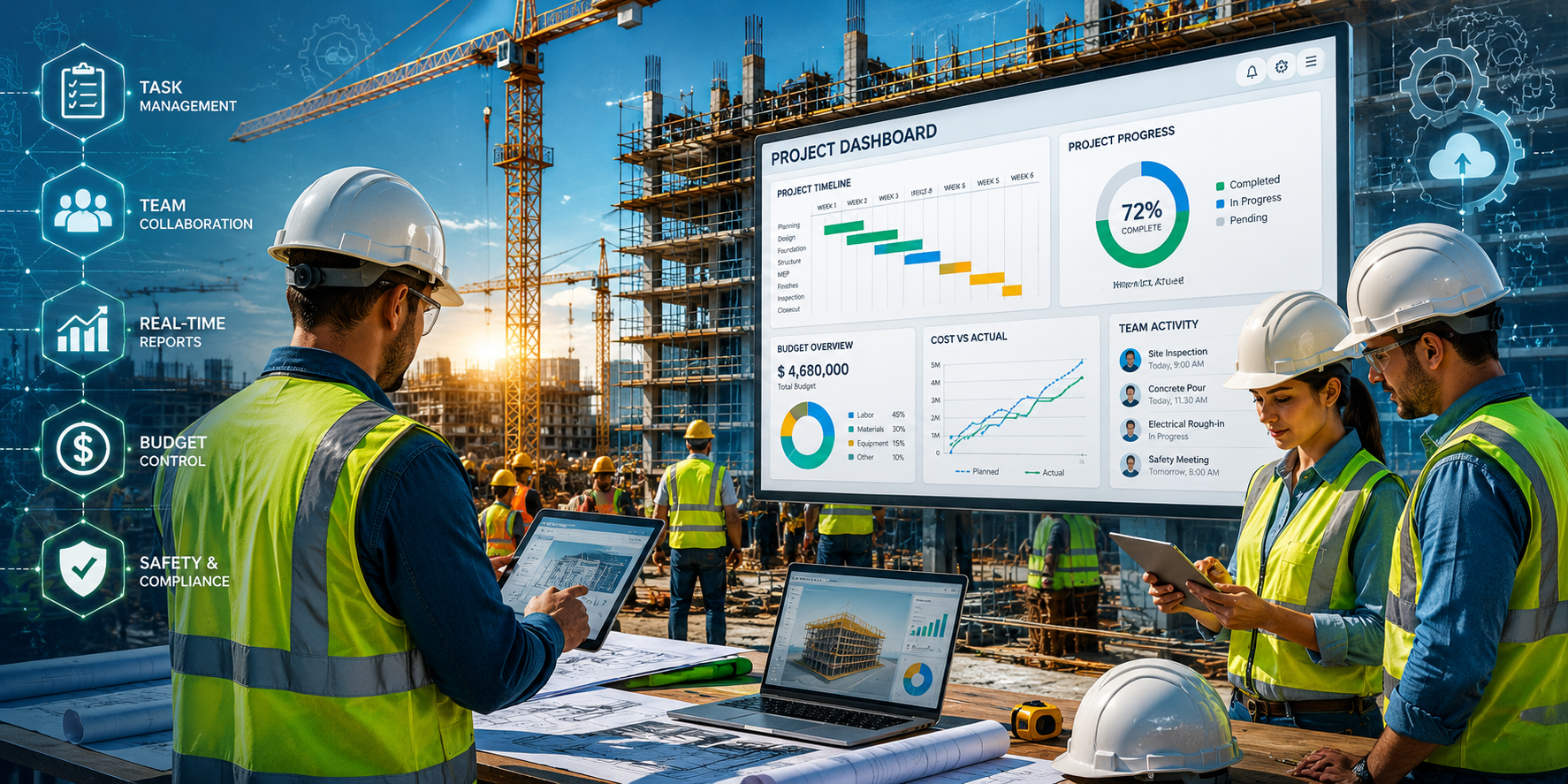 Construction Management Software: Streamlining Projects with Custom Solutions from GLXY Software Solutions